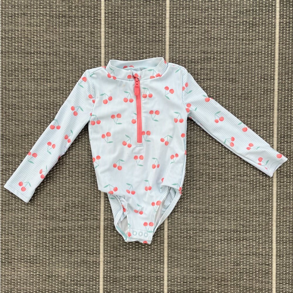 Carter’s UPF 50 Cherries One Piece Rash Guard Swimsuit - 2T